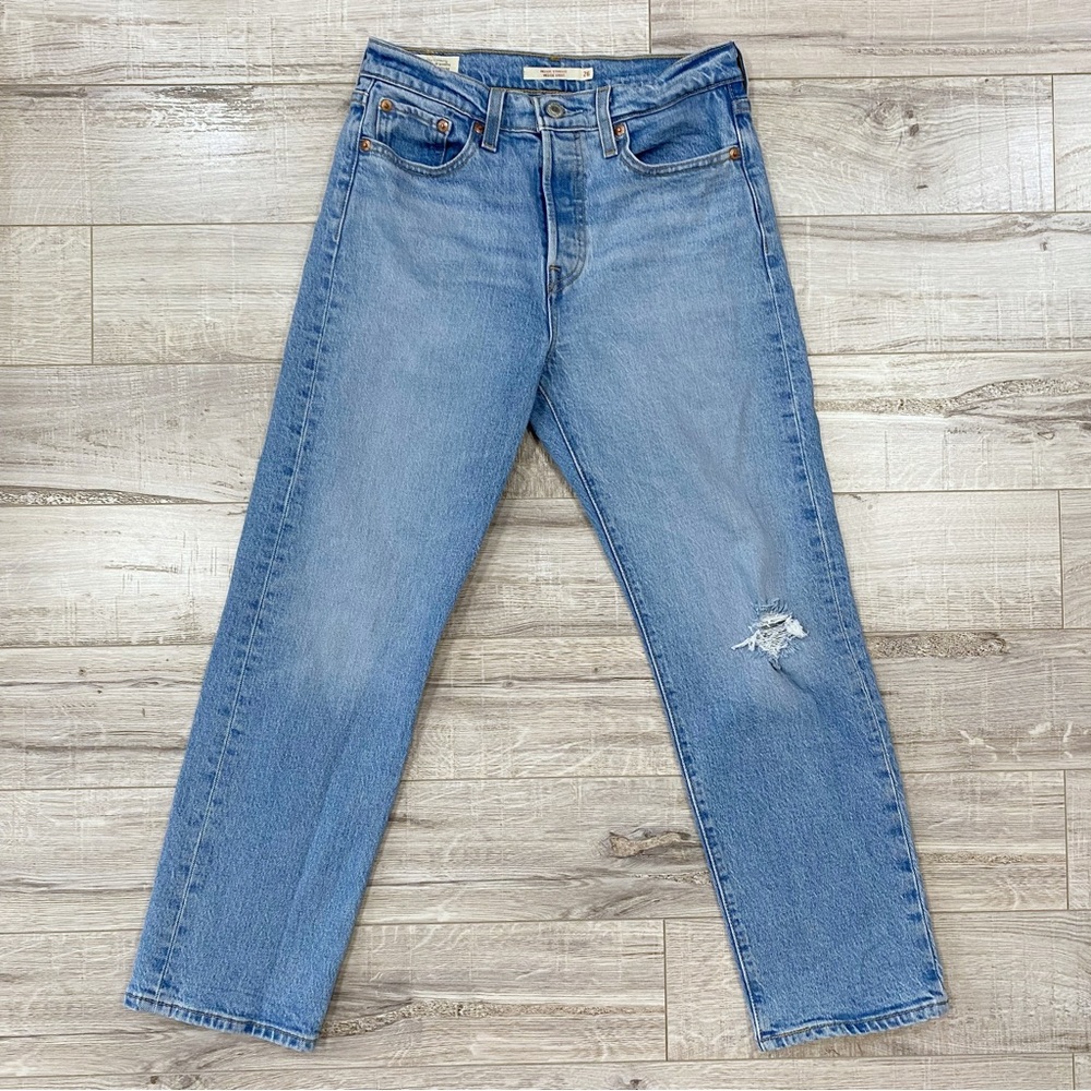 Levi’s Wedgie Straight High Waisted Straight Leg Cropped Ankle Stretchy Jeans 26